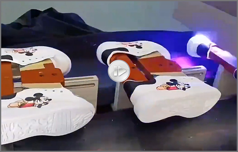 鞋子打印圖案，LR-2513高落差鞋子打印機(jī)